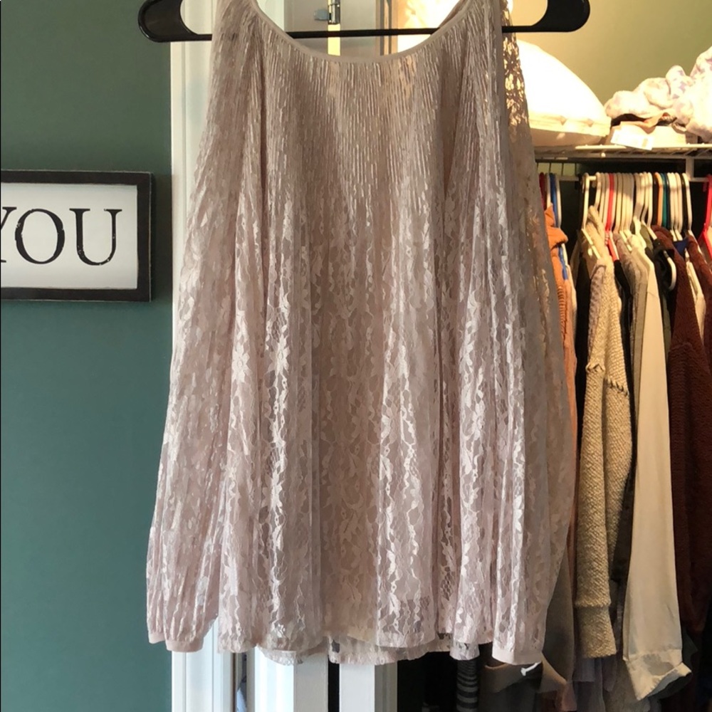 Cream colored lace shirt